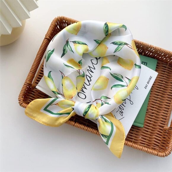 Silk Like Satin Scarf 21x21 Multi-Use Women Neck Head Waist Accessory - Picture 6 of 9